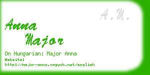 anna major business card